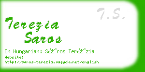 terezia saros business card